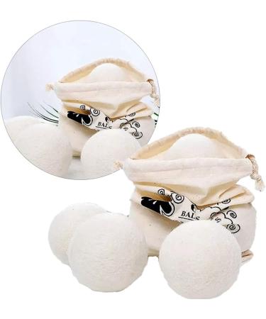 Glomora 6-Pack Wool Dryer Balls - Reusable Fabric Softener Made Of Natural Wool - Reduces Wrinkles and Drying Time - Ideal for Home Use - Buy Online on GoSupps.com