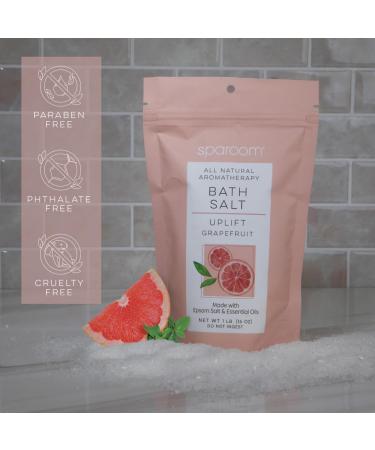 Buy SpaRoom All Natural Aromatherapy Bath Salt - Uplift Grapefruit 16 oz | Epsom Salt & Essential Oils | International Shipping - Buy Online on GoSupps.com