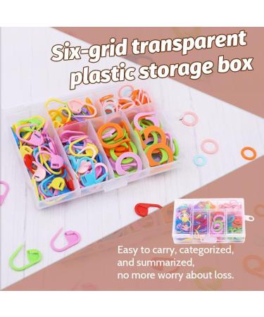 185PCS Colorful Stitch Markers Set with Plastic Box for Knitting, Crochet, Sewing - DIY Crafts Essential - Buy Online on GoSupps.com