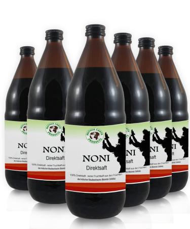 Mother Earth Products Nonisaft 100% direct juice made from natural wild growth Premium "Quality bottled in Germany (6 x 1000 ml)
