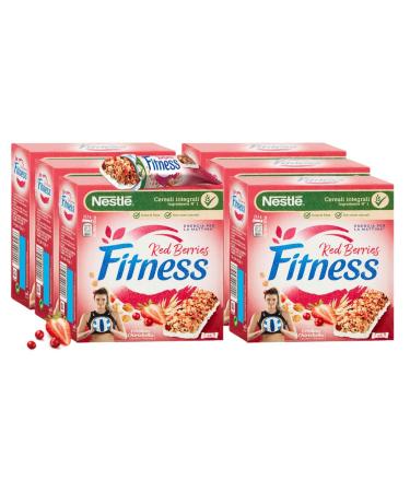 CAIYA Pack of 6 Nestle Fitness Red Berries whole grain bars with red berries Calcium and iron 6 x 23.5 g - 141 g 6 packs