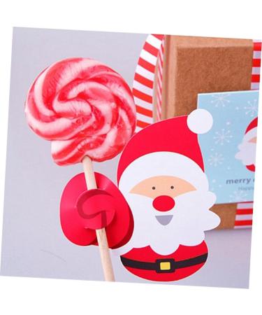  jojofuny jojofuny 50 x Christmas Lollipop Paper Card Christmas Decor Lollipop Candy Lollipop Christmas Decorations Candy Decorations Card Paper Lollipop Decor Candy Lollipop - Buy Online on GoSupps.com