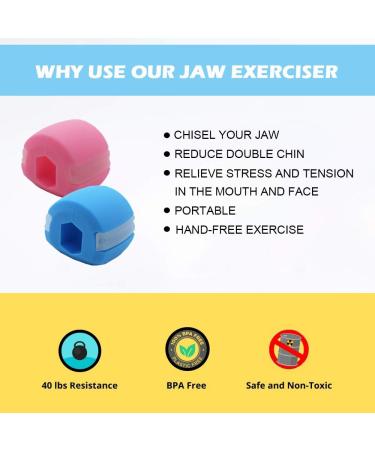Fniise Jaw Exercise (Beginner) - Thin Face Correct Asymmetric Face Shape Exercise Facial And Neck Muscles Reduce Double Chin - Suitable For Men And Women (Pink) - Buy Online on GoSupps.com