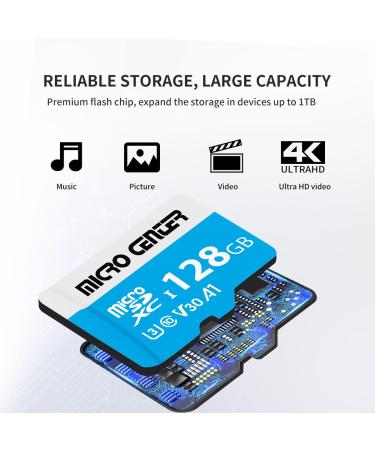 Micro Center 128GB microSDXC Card - Nintendo Switch Compatible - UHS-I C10 U3 V30 - 4K UHD Video - A1 Flash Memory Card with Adapter - Buy Online on GoSupps.com