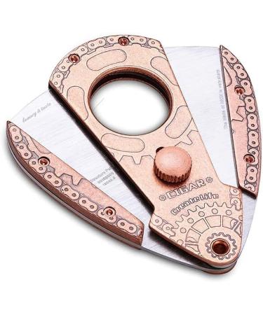 Feilx Cigar Cutter Stainless Steel Blades Attractive Gift Box Ergonomic Design Secure-Lock Spring-Loaded - Buy Online on GoSupps.com