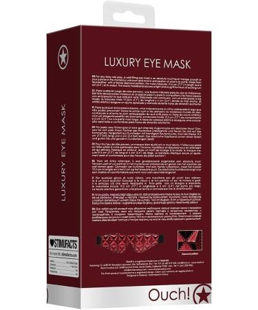 Ouch! by Shots - Luxury Vinyl Eye Mask with Elastic Straps - Burgundy - Buy Online on GoSupps.com