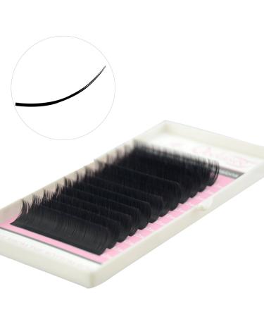 Ellipse Eyelash Extension 0.15 D Curl 8-13mm Mixed Tray Flat Eyelashes False Mink Individual Eyelash Extension Professional Salon Used by Qeelasee (D 16/17/18mm)