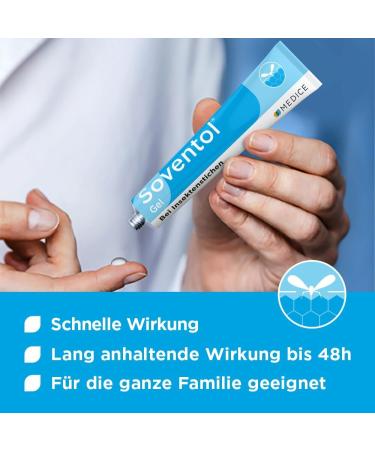 Soventol Gel 3 x 20g - Cooling Relief for Insect Bites & Itching | Family-Friendly Travel Pharmacy Solution - Buy Online on GoSupps.com
