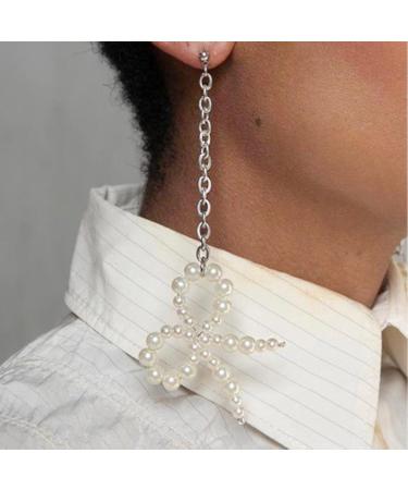 Buy Oralgos Elegant Pearl & Loop Dangling Earrings | Stylish Ear Piercing Jewelry & Accessories - International Shipping - Buy Online on GoSupps.com