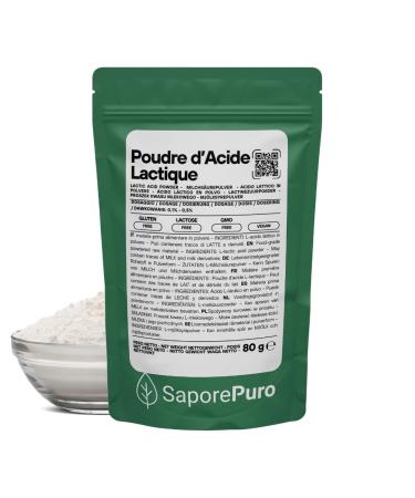 Acide Lactique en Poudre 80 g Qualit Alimentaire Pure Pour Boulangerie Produits Laitiers Boissons Ferment es et Usage Cosm tique