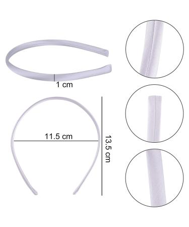 Duufin 50 Pack White Satin Headbands - DIY Thin Hair Accessories for Girls & Women - Buy Online on GoSupps.com