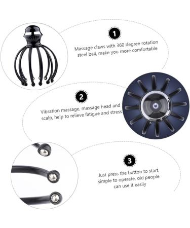 Minkissy 1stk Head Massage Device - Manual Scalp & Back Massager Scalp Scratching Tool 18x14.5cm Black - Ultimate Relaxation - Buy Online on GoSupps.com