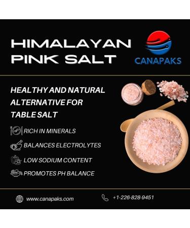 Canapaks Himalayan Pink Salt 500g bottle | Premium Coarse Grind Crystals Rich in Nutrients and Minerals | Pure 100% Natural Healthy Gourmet Unrefined Pink Rock Salt - Buy Online on GoSupps.com