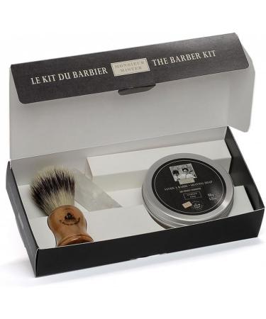 Zeitzone Shaving Set - Badger Hair Brush Shaving Soap & Alum Stone | Perfect Men's Gift for Smooth Shaving - Buy Online on GoSupps.com