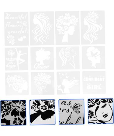 STOBOK 12pcs Women's Hollow Drawing Board Stencil Miss Aldult - Buy Online on GoSupps.com