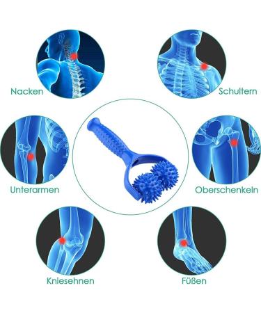 Simmpu Massage Roller with 2 Massage Balls - Relieve Muscle Pain in Legs Back Arms & Shoulders | International Shipping Available - Buy Online on GoSupps.com