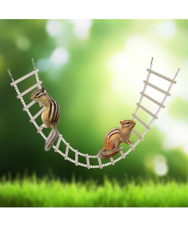 Premium Wooden Bird Ladder Bridge for Small Animals - Cage Accessories for Hamsters Parrots & More (112x15 cm) - Buy Online on GoSupps.com