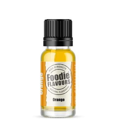 Foodie Flavours Natural Orange Flavouring High Strength - 15ml Orange 15 ml (Pack of 1)