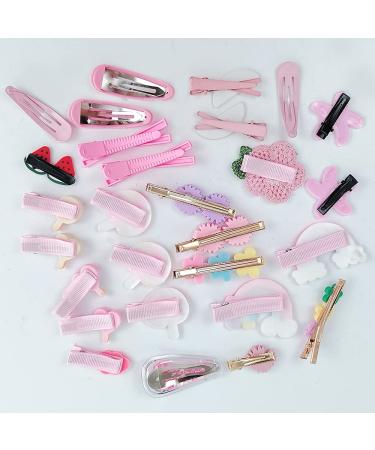 28 Cute Cartoon Mini Hair Clips for Girls - Baby Hair Accessories in Pink | International Shipping Available - Buy Online on GoSupps.com