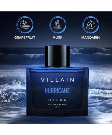 Villain Hurricane Hydra Eau de Parfum for Men - Luxury Aqua Fragrance | Fresh Long-Lasting Scent | 50ml - Buy Online on GoSupps.com