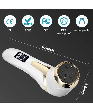 Rechargeable Electric Foot Callus Remover with 3 Roller Heads - For Smooth and Soft Feet - Foot Care Tool for Men and Women - Buy Online on GoSupps.com