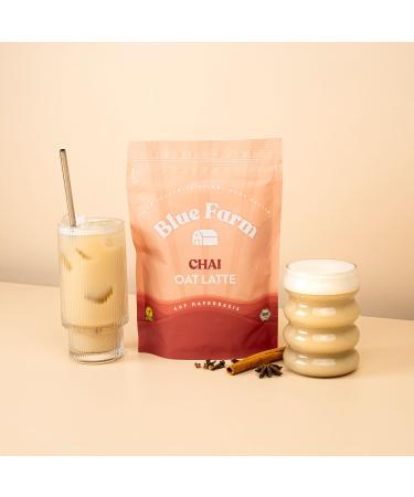 Blue Farm Bio Chai Oat Latte | Sugar-Free Vegan & Gluten-Free | Organic Spices & Reishi Mushroom - Buy Online on GoSupps.com