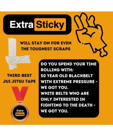 Extra Sticky Finger Tape - 4 Rolls Sports Climbing & Jiu Jitsu Tape for Sprains & Strains | 1.5cm x 13.7m - Buy Online on GoSupps.com
