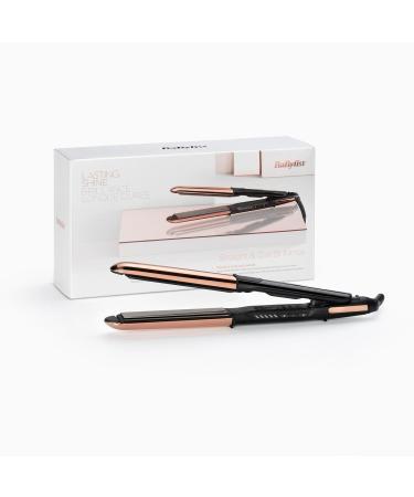 BaByliss Straight & Curl Brilliance 2-in-1 Straightener ST482E - Black & Copper | Premium Hair Styling for All Hair Types | International Shipping Available - Buy Online on GoSupps.com