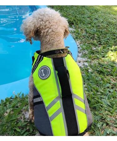 Vivaglory Dog Life Jacket - Adjustable & Durable Buoyancy Vest for Small Dogs | Neon Yellow | 48-58 cm Chest - Buy Online on GoSupps.com