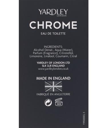 Yardley of London Chrome for Men 1.7 oz Eau de Toilette Spray - Buy Online on GoSupps.com