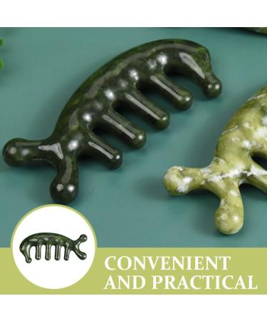 Fomiyes Jade Massage Comb | Creative Scalp & Body Massager | Handcrafted Jade Massage Tool for Relaxation - Buy Online on GoSupps.com