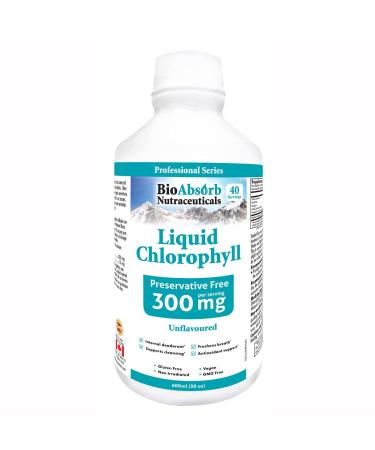 Bio Absorb Liquid Chlorophyll Unflavoured Highly Concentrated 300 mg per Serving 40-Day Supply No Preservatives Non-GMO (20 oz) 20 Fl Oz (Pack of 1)