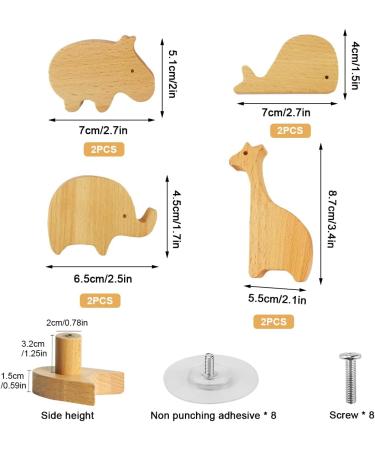 Ortviai 8-Piece Children's Wardrobe Set | Wooden Clothes Hooks & Antique Handles | Durable Kids Furniture - Buy Online on GoSupps.com