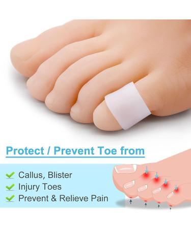8 Pairs Silicone Toe Separators | Toe Protectors for Women Men | Prevent Toe Rubbing | Toe Sleeve Cover - Buy Online on GoSupps.com