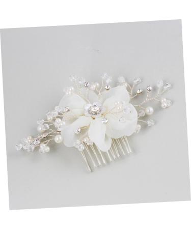 Angoily Tiara Bridal Hair Comb Wedding Hair Comb Decor Hair Comb Crystal Hair Comb Flower Head Pearl Bride - Buy Online on GoSupps.com