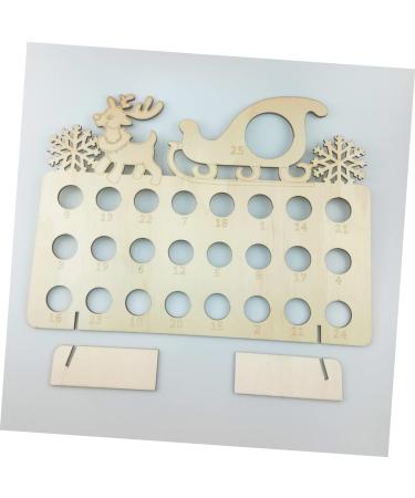 TOVINANNA 1pc Christmas DIY Advent Christmas for Kids Xmas Chocolate Rack Calendar Pull The Cart Wooden As Shown 40X13X30CM - Buy Online on GoSupps.com