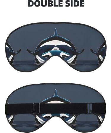 Orca Killer Whale Print Unisex Eye Mask | Soft Light-Blocking Sleeping Mask for Relaxation - Buy Online on GoSupps.com
