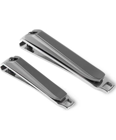 H&S Stainless Steel Nail Clipper Set - Large & Small Fingernail & Toenail Clippers with Case for Easy Storage - Classic Nail Scissors & Snap Tool - Buy Online on GoSupps.com
