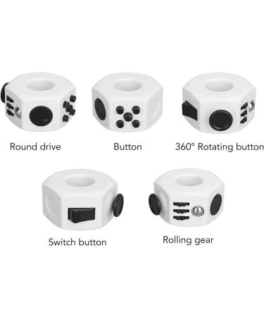 Fiddle Toy - 360 Mob-Finger Button Scooter & Stress Relief Ring - Rotating Decompression Toy (White) for International Shipping - Buy Online on GoSupps.com