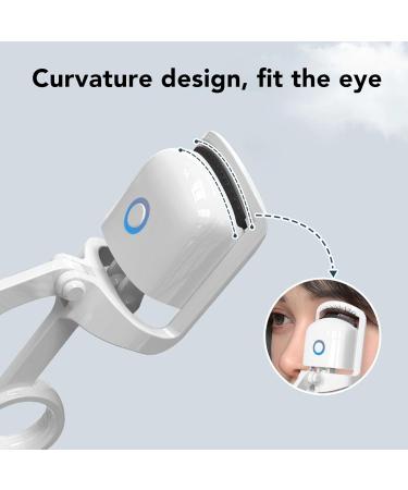 Qukaim Rechargeable Lash Curler Heated Eyelash Curler 3 Gears Temperature Adjustable Rechargeable Electric Lash Curler White - Buy Online on GoSupps.com