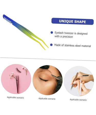 Tool Beauty Accessories Eyelash Tweezers Eyebrow Tweezers Professional Eyelash applicator Eyebrow Pick Tweezers Eyebrow Plucker Tweezers Stainless Steel Extend Gradient - Buy Online on GoSupps.com