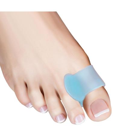 Gel Toe Separators for Overlapping Toes Toe Spacers for Feet Men Women Big Toes Bunion Relief Hallux Valgus Corrector Orthopedic Toe Straighteners Blue
