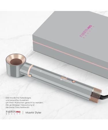 Parwin Pro Beauty 4-in-1 MaxAIR Styler Hair Dryer Brush Set - Gray | Hairdryer, Curler, Hot Brush for Styling, Volumizing & Curling with Ion Care & High-Speed Motor - Buy Online on GoSupps.com