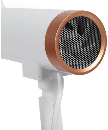 Hair Dryer Adjustable Stand Up Hair Dryer Negative Ions Frizz Control White Gold US Plug 110 240V - Buy Online on GoSupps.com