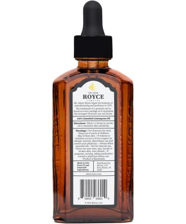 Abner Royce Essential Oil Since 1879 Heritage Collection Undiluted & Steam-Distilled for Home & Personal Use 60ml (Lemongrass) - Buy Online on GoSupps.com