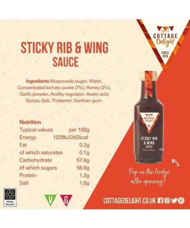 Cottage Delight Sticky Rib & Wing Sauce - Authentic BBQ Flavor | CD300046 - Buy Online on GoSupps.com