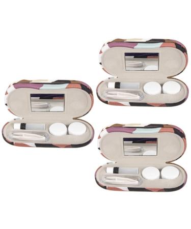 Solustre 3 sets glasses case with double usage purpose Clipper Guards EyEdetui guinea pig toys Tool coach hard shell glasses organizer sunglasses Color