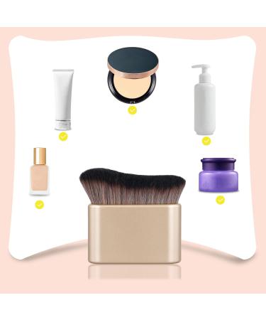 Self Tanning Brush for Body & Face - Liquid Foundation Applicator | Matte Gold | International Shipping - Buy Online on GoSupps.com