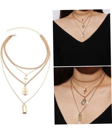 COLLBATH Necklaces Choker Necklace Women Chain Multilayer Necklace Pendant Miss Vintage Jewelry - Buy Online on GoSupps.com