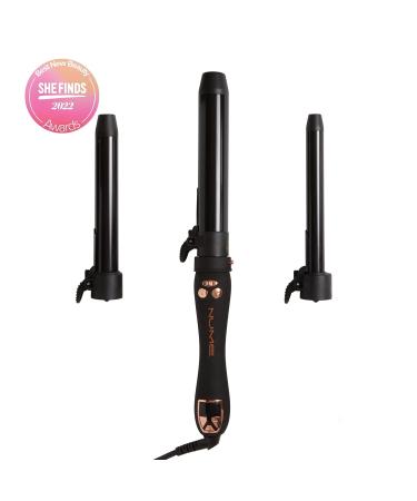 NuMe 3-in-1 Automatic Curling Iron Set | Professional Hair Curler with Interchangeable Tourmaline Ceramic Barrels for Beach Waves - Ideal for All Hair Lengths - Buy Online on GoSupps.com